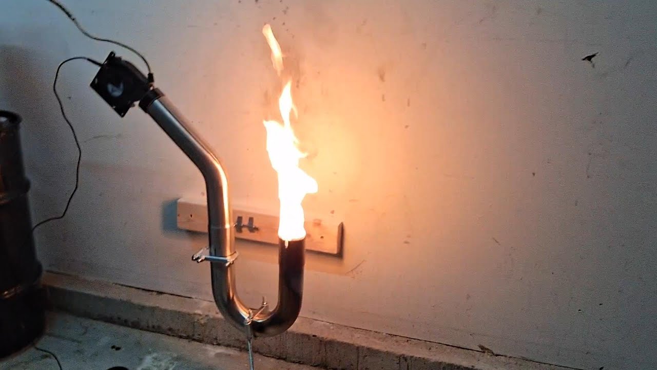 Exhaust Pipe Waste Oil Burner Free Heat Warm Winter Heater