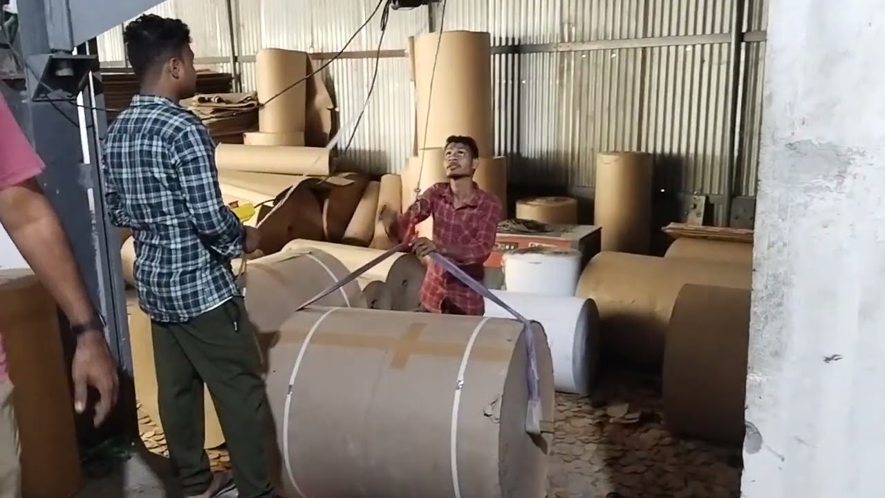 Corrugated Industry Raw Material Lifting Work Simple Mechanism 👍🏻