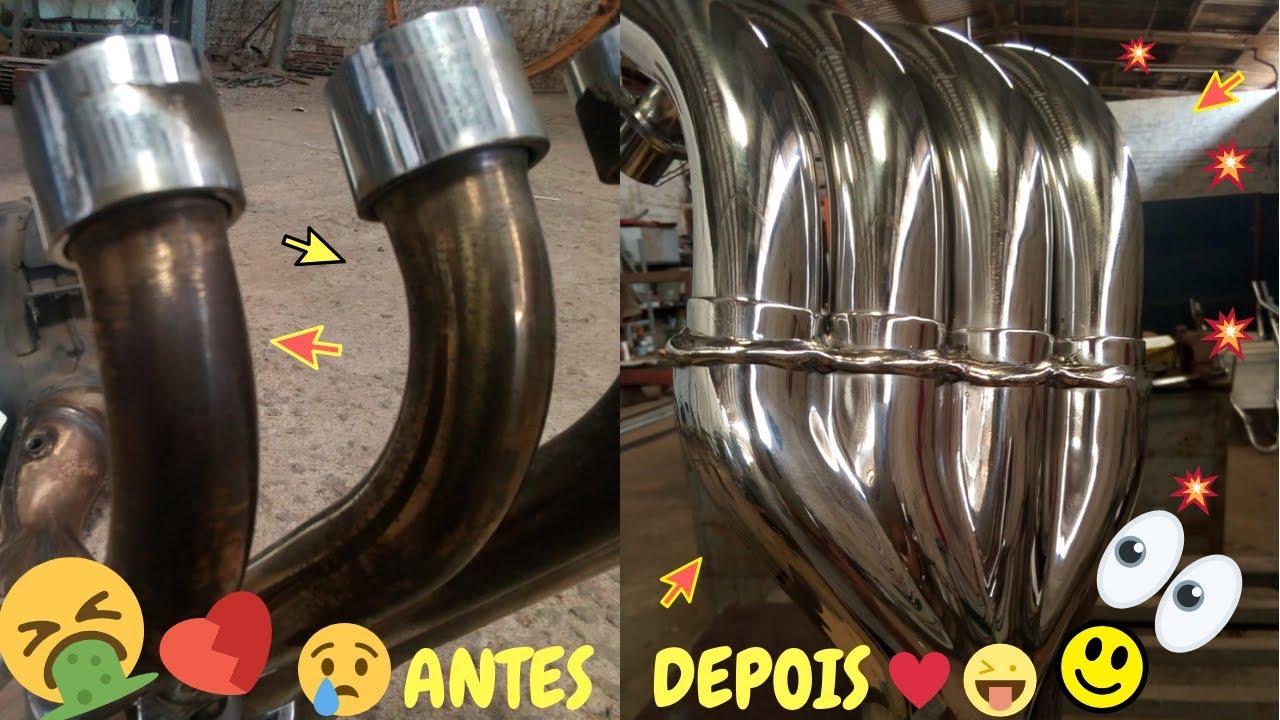 DEIXE SEU ESCAPAMENTO UM ESPELHO 4 CILINDROS  !!! (POLIMENTO )