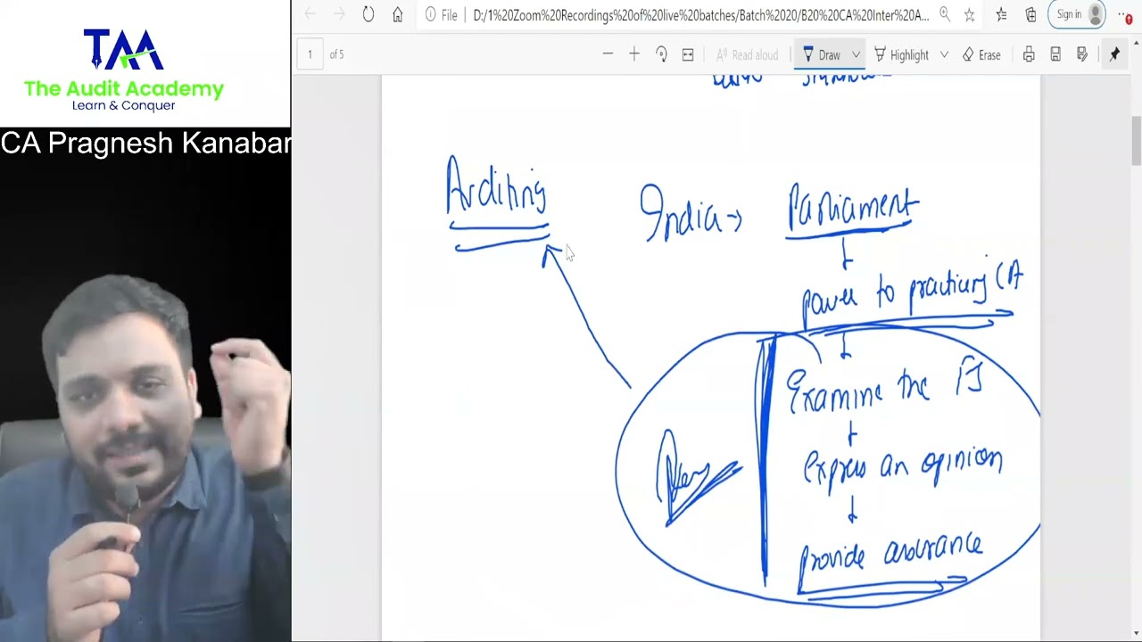 Lecture 1 CA Inter Audit Regular Course English | Ca Pragnesh Kanabar