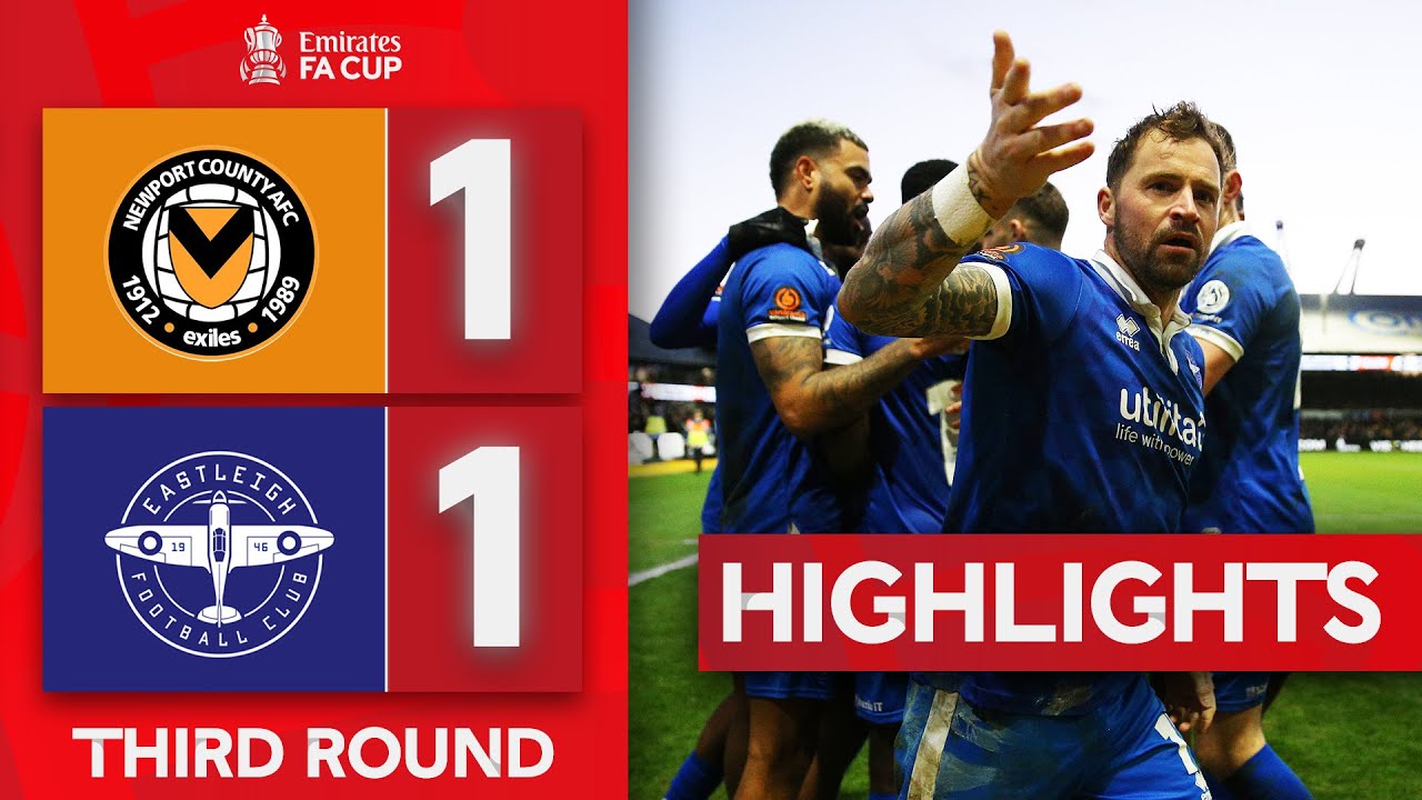 Maguire Penalty Sets Up Replay! | Newport County 1-1 Eastleigh | Highlights | Emirates FA Cup 23-24