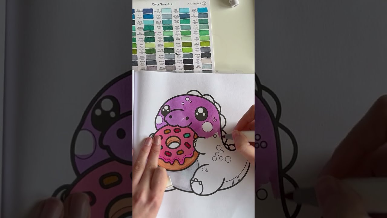 ASMR coloring book | cute animals #coloring #drawing #ohuhumarkers 