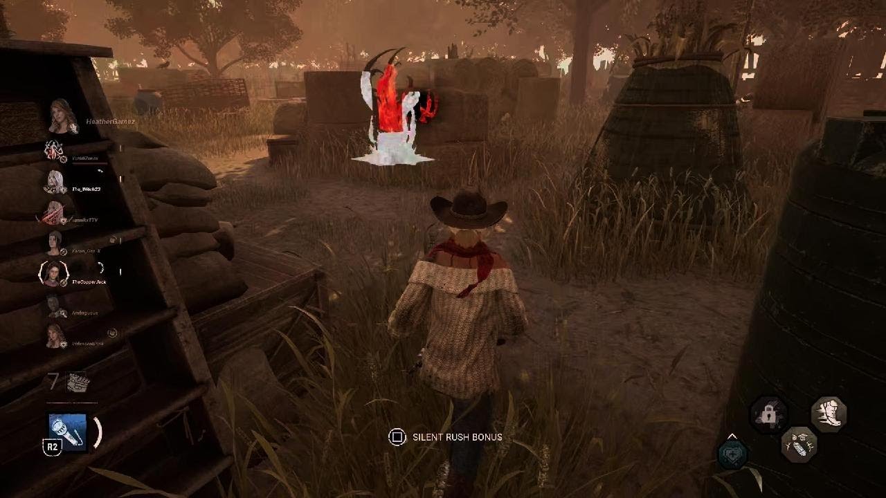 Dead by Daylight_teamate tries 2 get me killed while im on death hook but gets karma