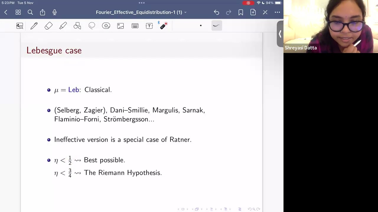 Fourier Asymptotics and Effective Equidistribution (Shreyasi Datta)