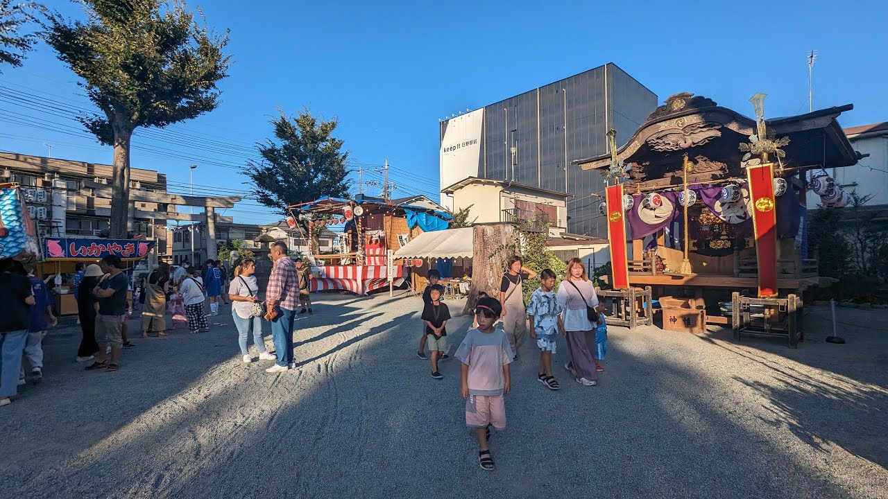 【高画質FHDライブカメラ】八坂神社（日野市）例大祭　みこしパレード　Yasaka Shrine (Hino City) Festival Mikoshi Parade【live camera】