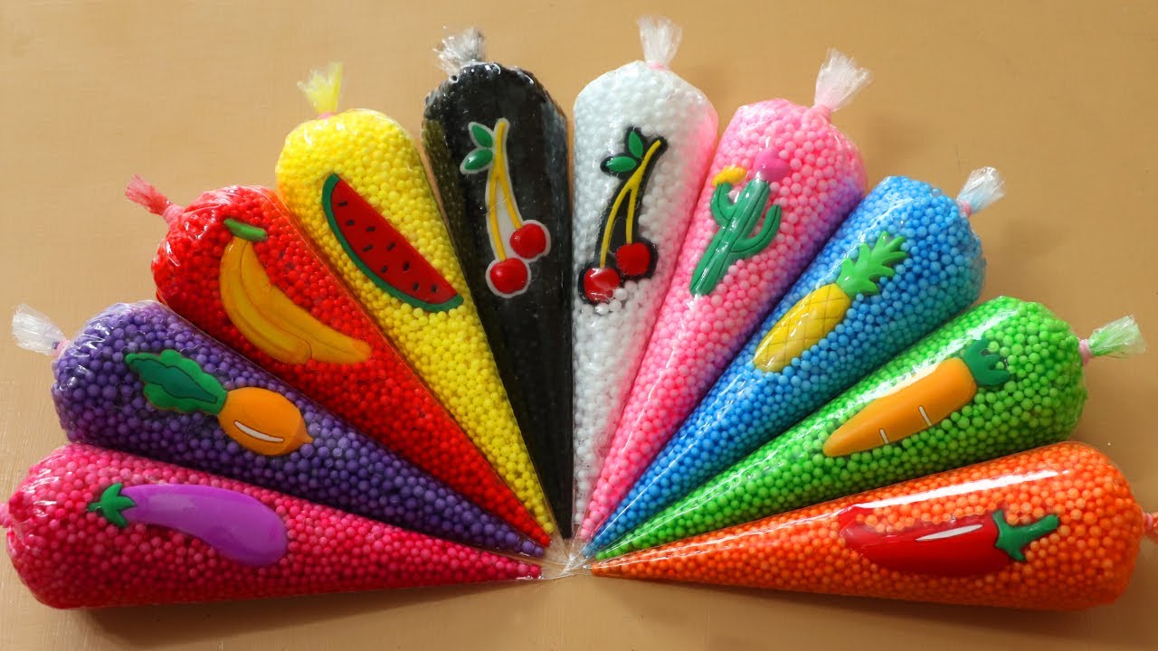 Making Fruit Slime with Piping Bags! Most Satisfying Slime Video★ASMR★#ASMR #PipingBags