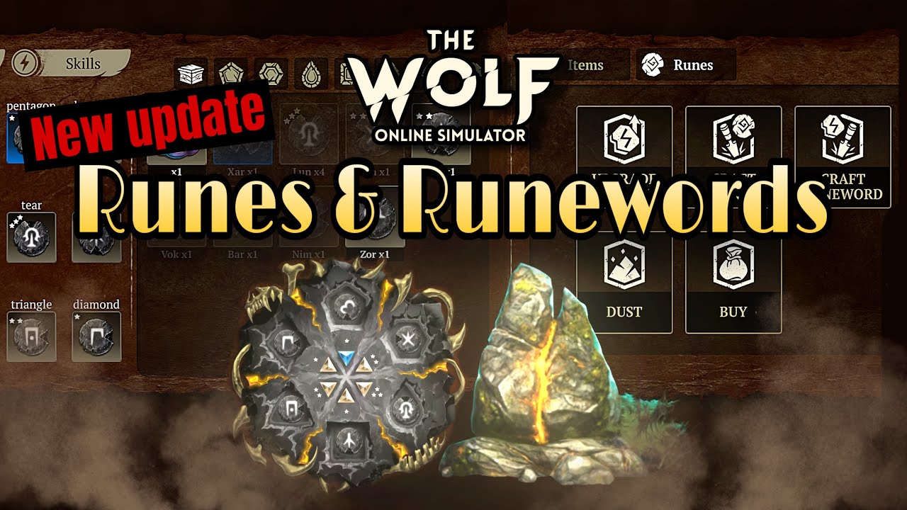 The wolf &mdash; НОВОЕ ОБНОВЛЕНИЕ, обзор рун и рунных слов!