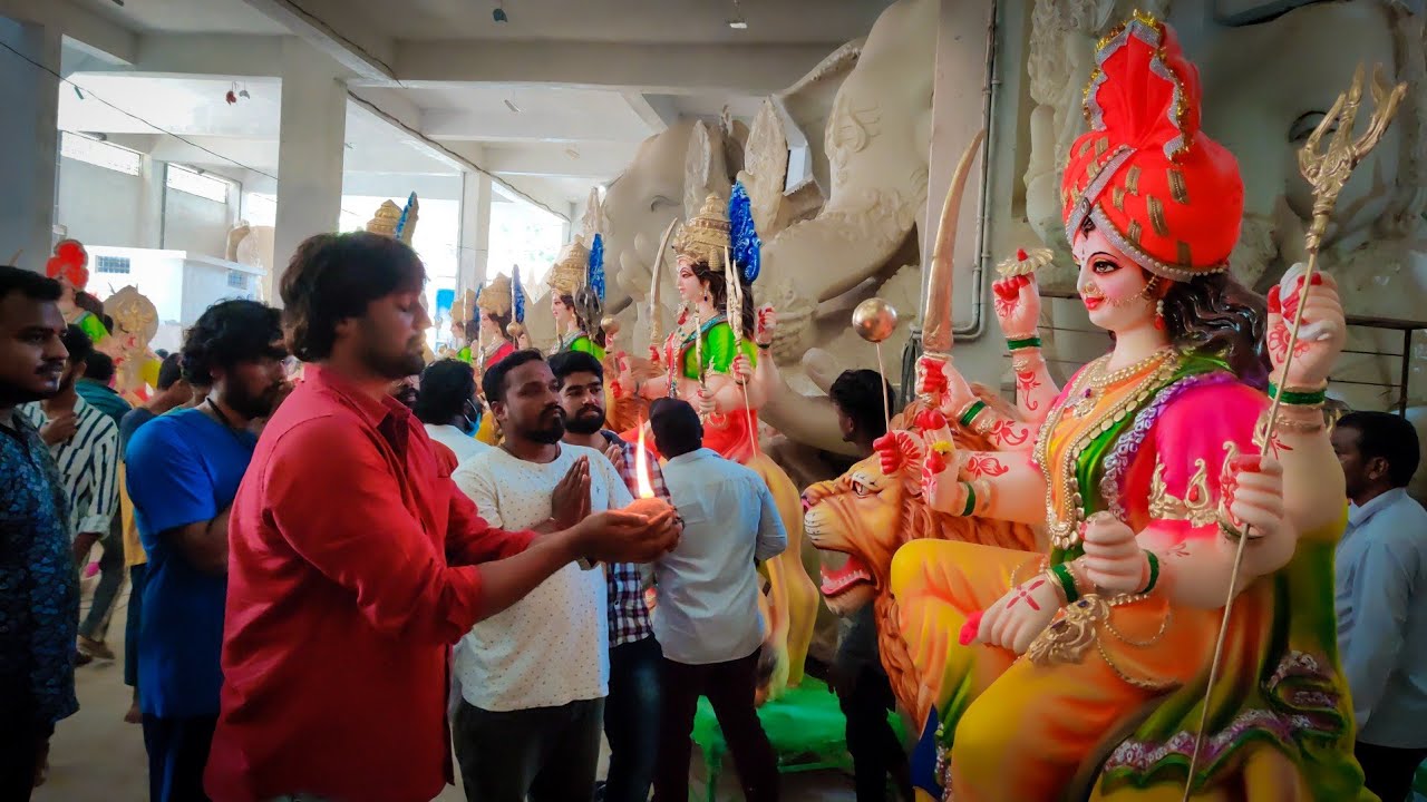 Going To Get Durga Matha Idol & Day-1 pooja || Transporting Durga Matha Idol To Badangpet