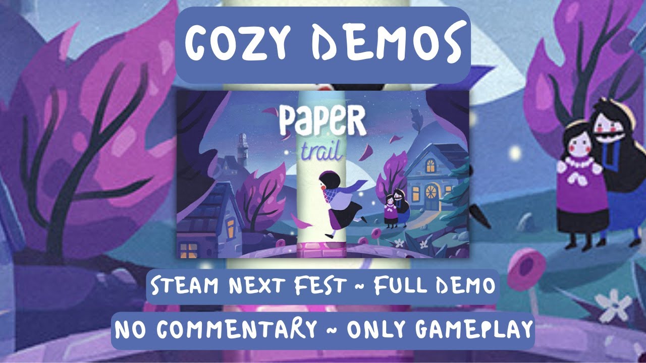 The most beautiful puzzle game ever?! | Paper Trail | Cozy Game Demos (Non Commentary)
