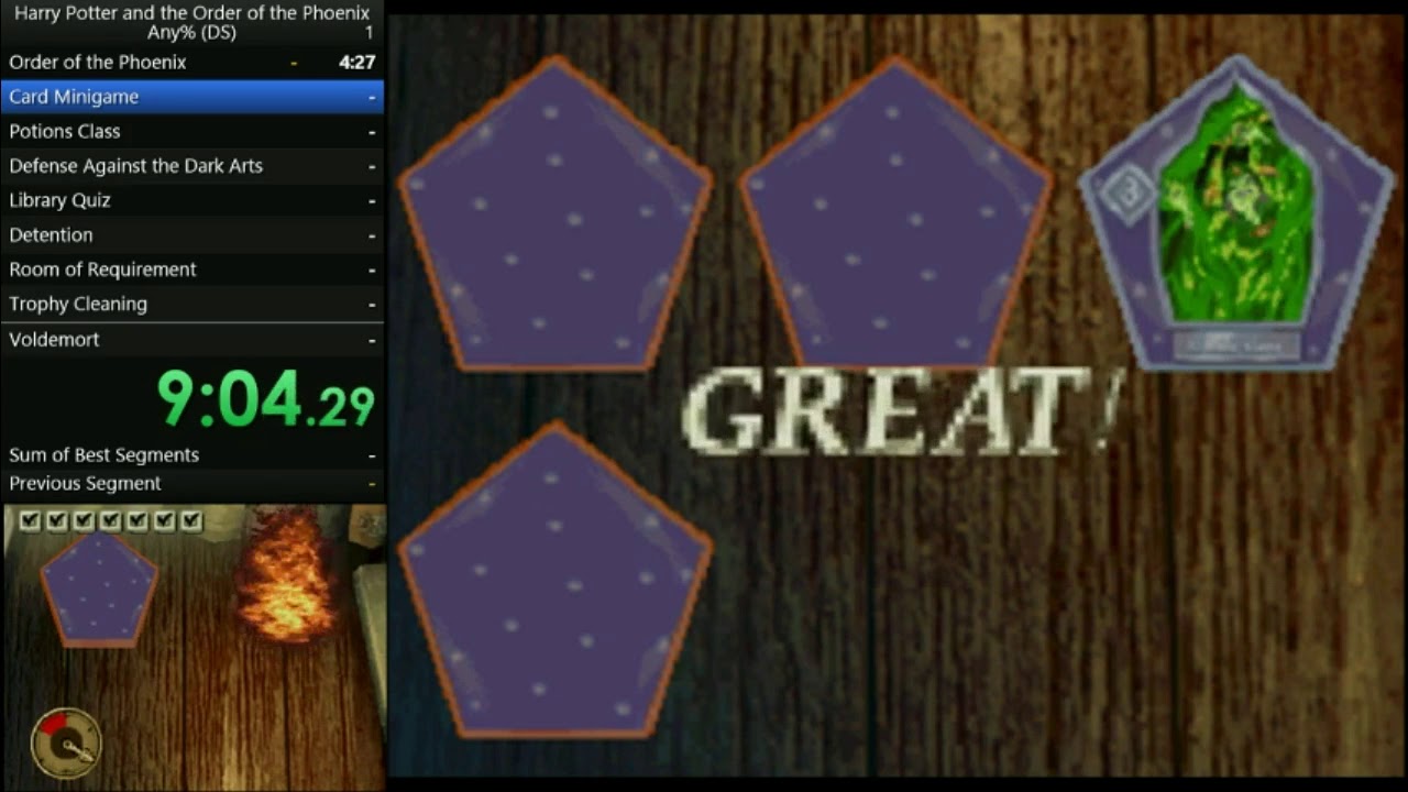 Harry Potter and the Order of the Phoenix (DS) Any% Speedrun in 2:12:58 - Former WR