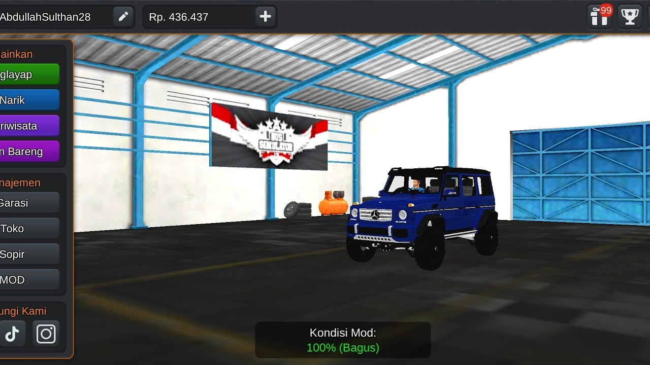 BUSSID Gameplays: Trip from Jakarta to Bali with Mercedes-Benz G500 4X4 Part 6.