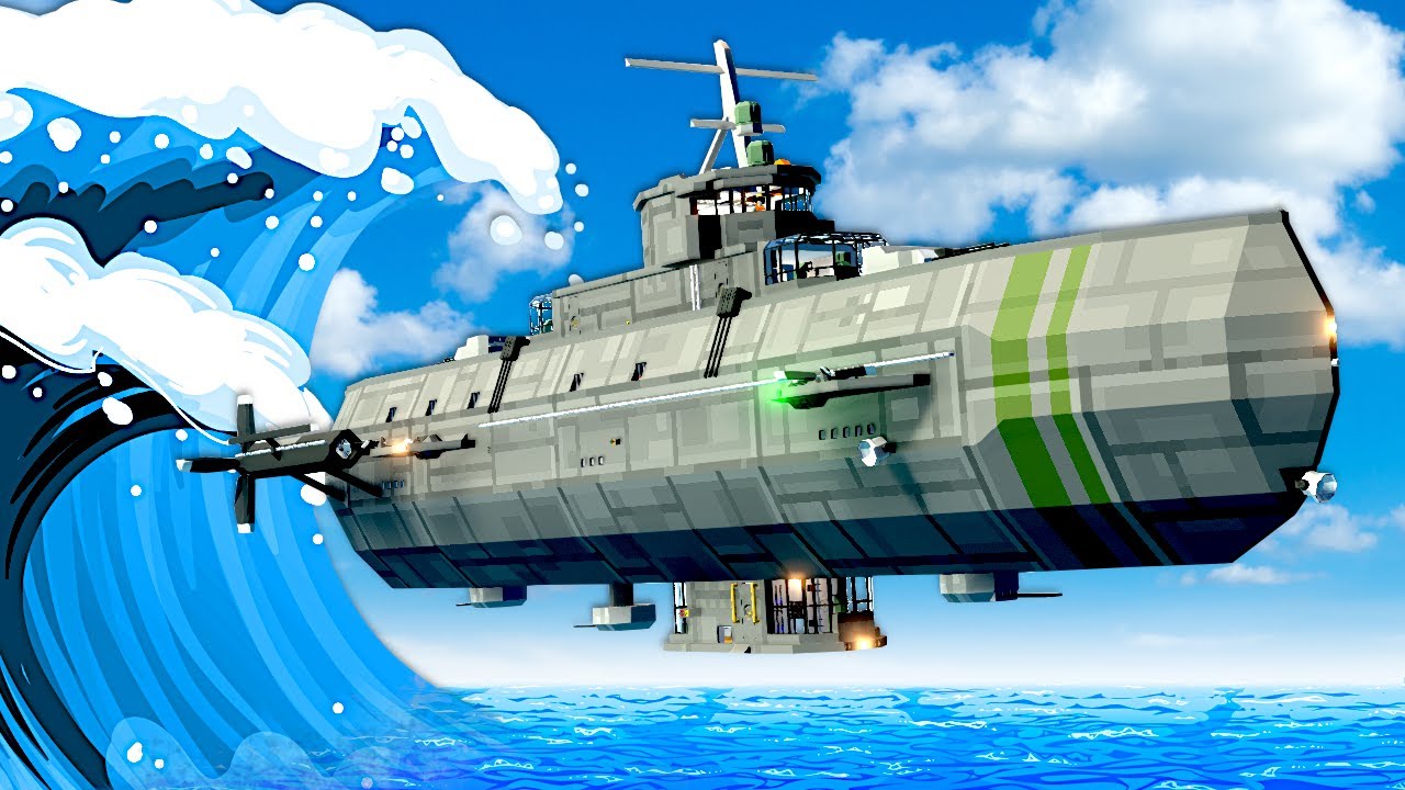 Can a Flying Submarine Survive a Tsunami?! (Stormworks)