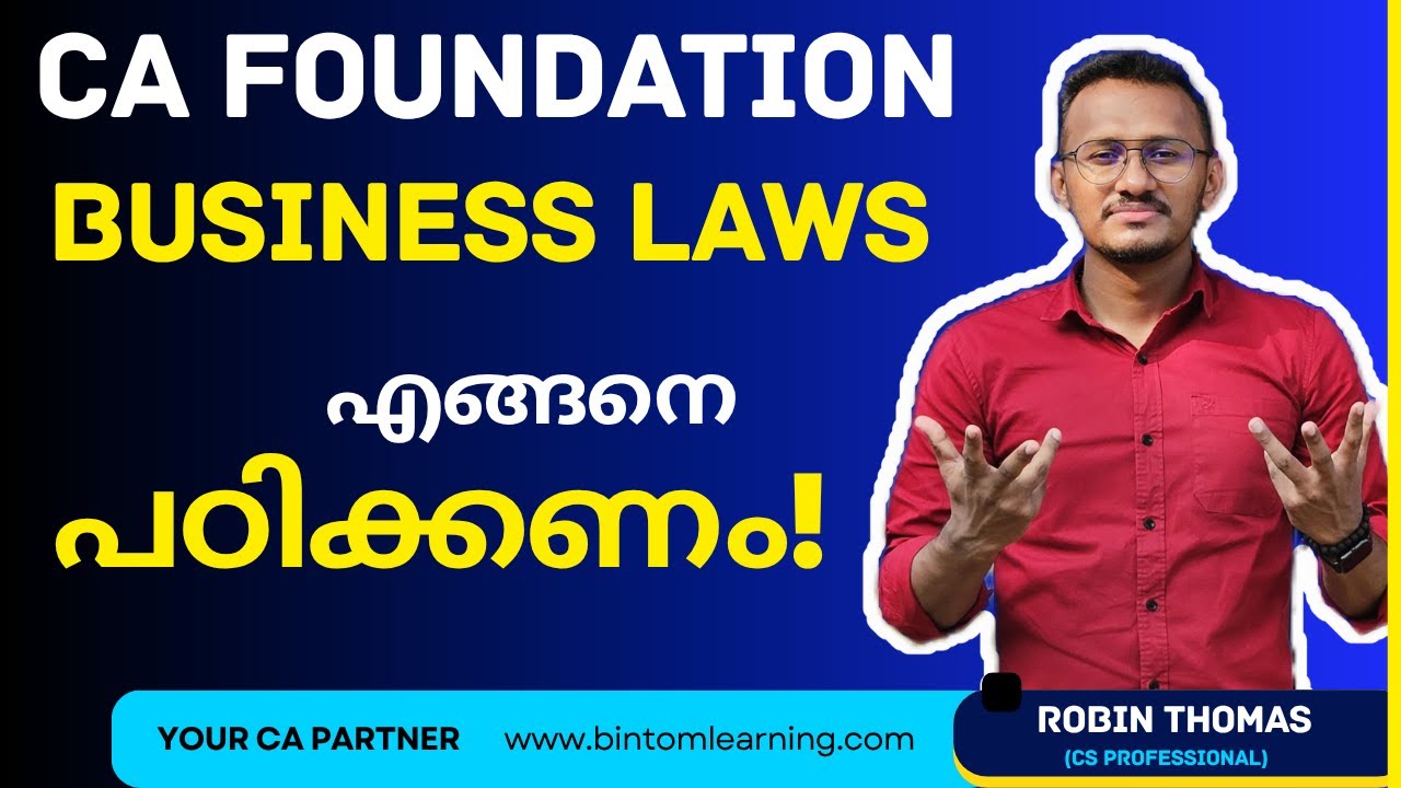 How To Clear CA FOUNDATION Business Laws In The First Attempt? Malayalam | Proven Strategy!