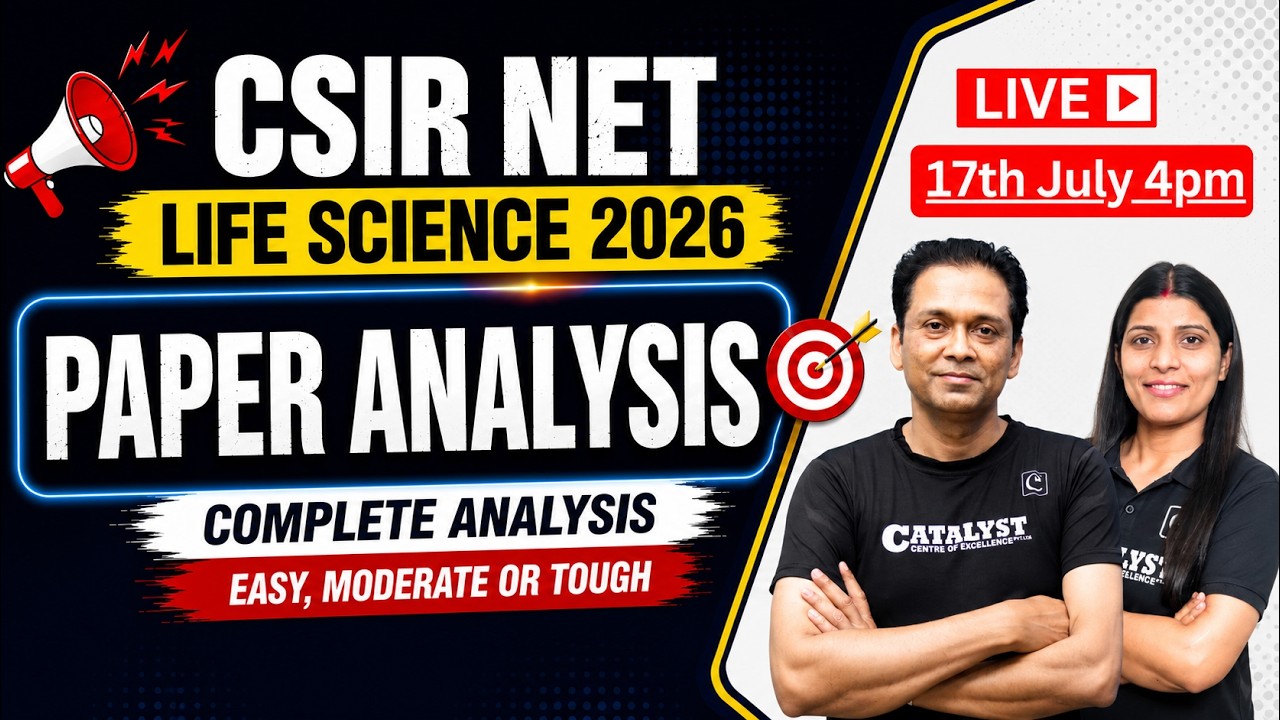 CSIR NET Life Science June 2026 Paper Analysis LIVE | Easy, Moderate or Tough? Complete Exam Review