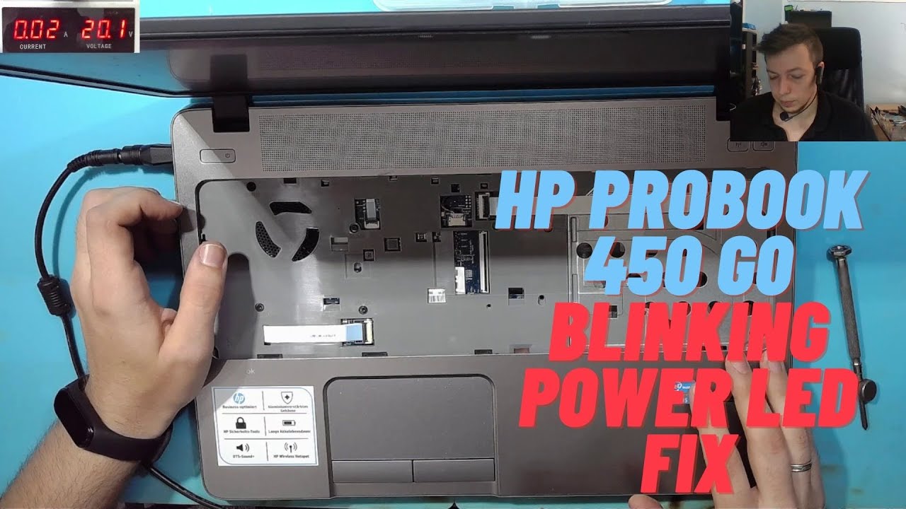 HP Probook 450 G0 blinking power led repair