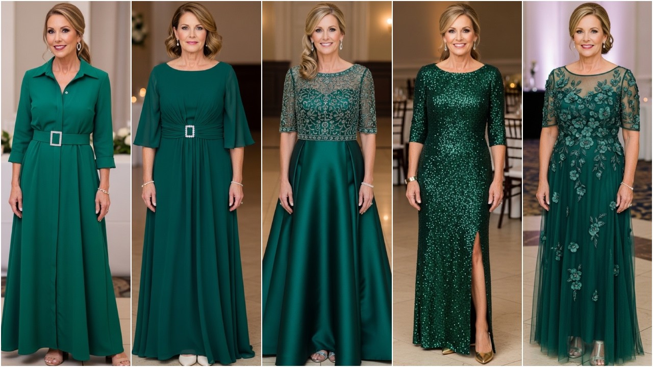 The Most Elegant Emerald Green Mother of the Groom Dresses (Best Styles)