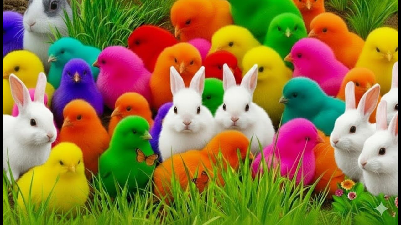 Tangkap Ayam Lucu, ayam warna warni, ayam rainbow, kelinci lucu, bebek lucu, ikan koi, Hewan Lucu