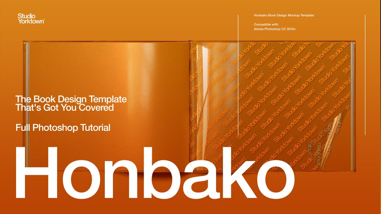 Honbako - Book Design Mockup Template by Studio Yorktown : Full User Tutorial