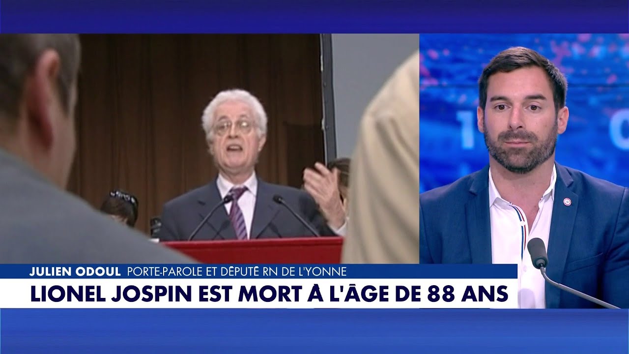 Julien Odoul : &laquo;Lionel Jospin a eu le courage de d&eacute;noncer le front r&eacute;publicain&raquo;