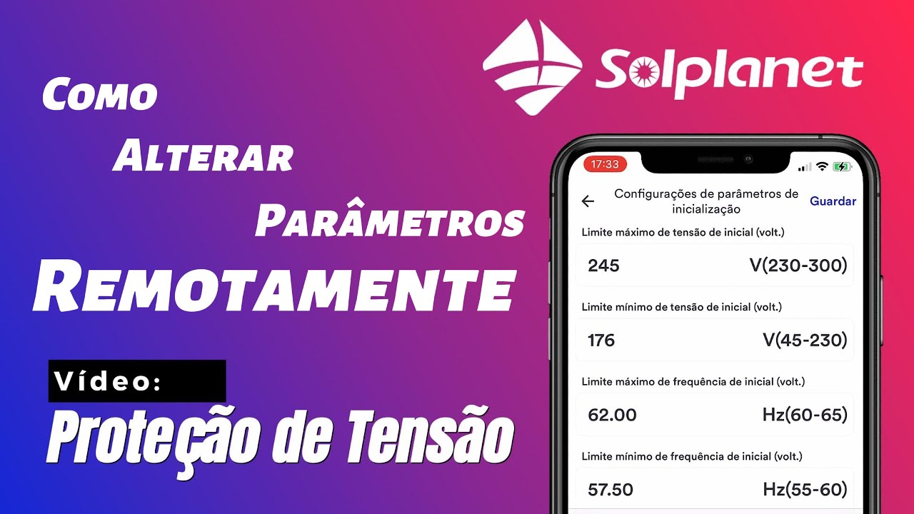 Como Alterar Parâmetros/Configuração Remotamente da Proteção de Tensão do Inversor Solar Solplanet