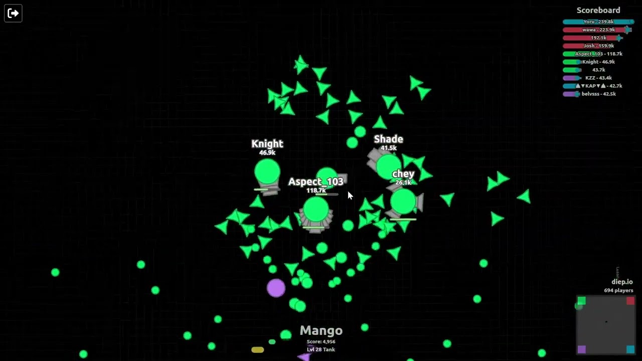 Diep.io - Atlanta 4 Teams as Green