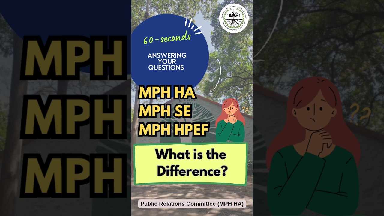 Difference between 3 Masters of Public Health courses at TISS - Mumbai #tiss #tissmumbai #mph #yt