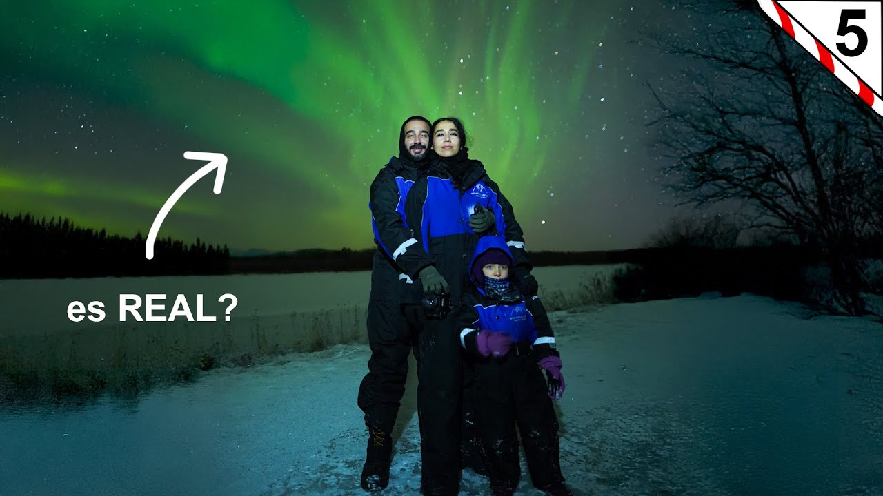 cazando AURORAS BOREALES en POLO NORTE | Navidad día 5