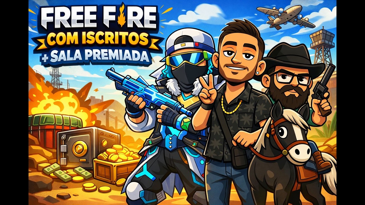 🔴FREE FIRE AO VIVO🔴JOGANDO COM INSCRITOS🔴PEGANDO MESTRE CS RANK + SALINHA PREMIADA!!!!