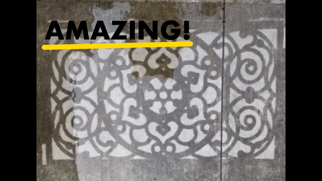Pressure Washing Stencil Art - Reverse Graffiti