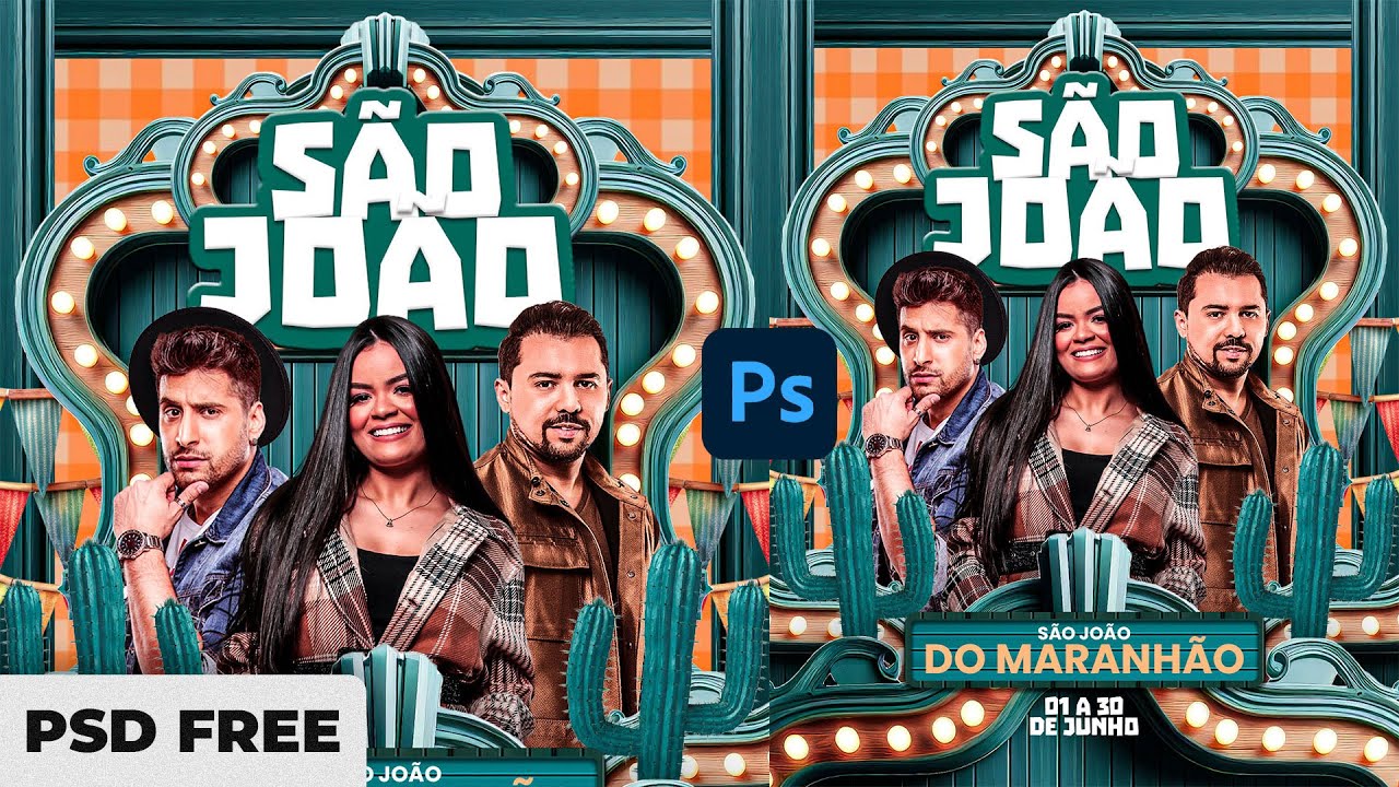 Como fazer FLYER para FESTAS JUNINAS e SÃO JOÃO no Photoshop