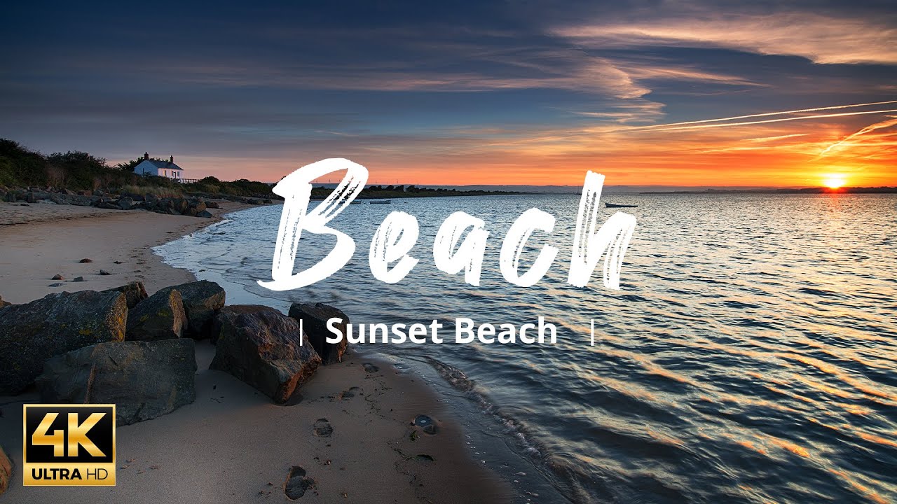 4k drone beautiful nature video- sunset beach | 4k drone relaxing music  | planet earth 4k video