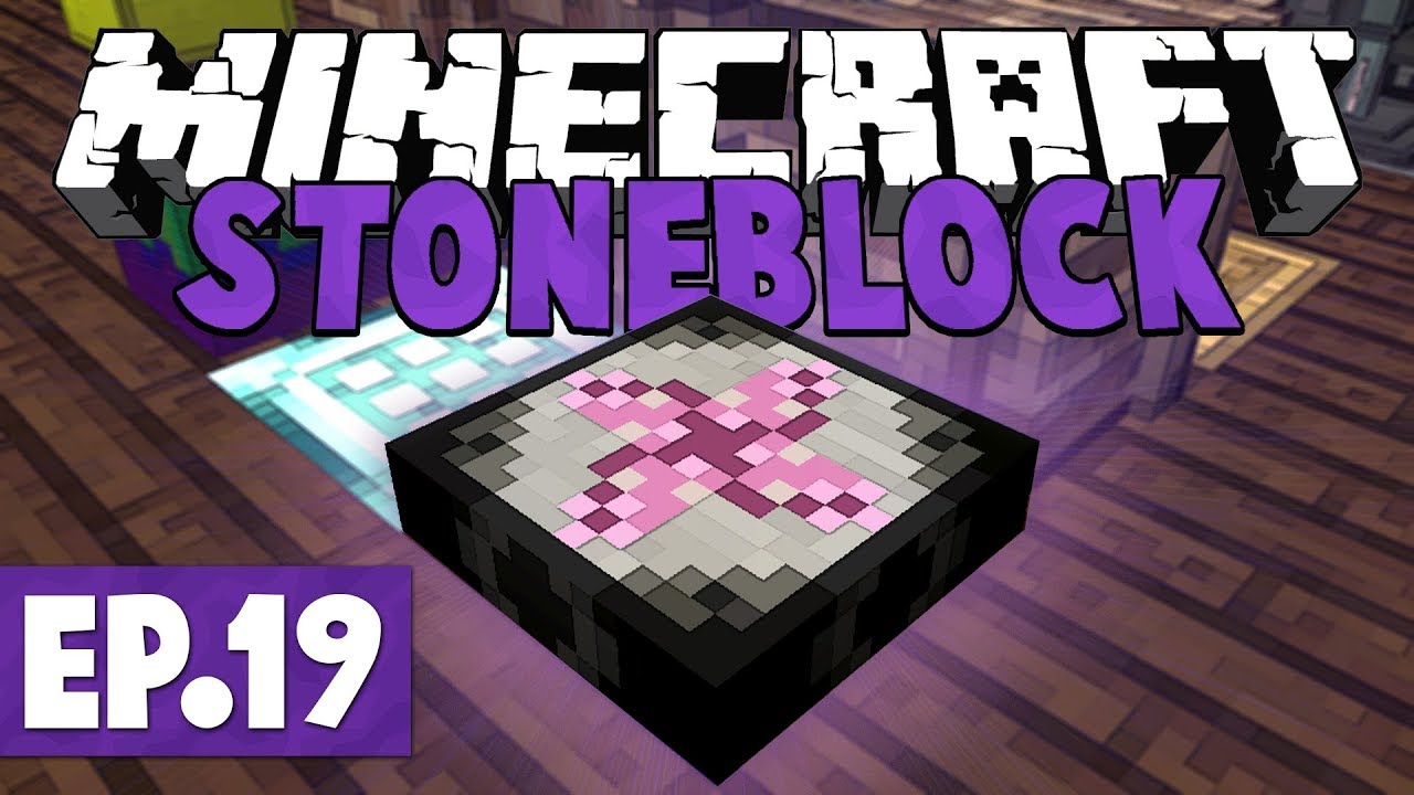 Minecraft StoneBlock - Transmutation Table & HDPE Production! #19 [Modded Survival]