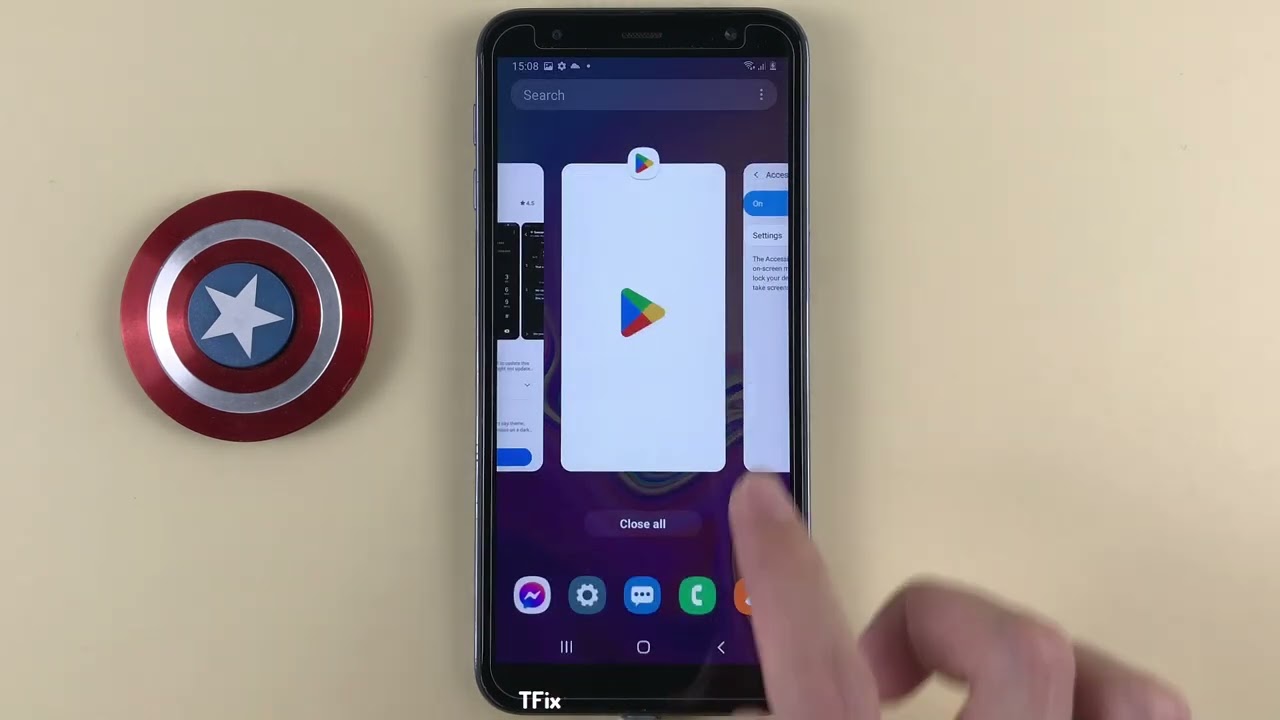 Accessibility Menu on Samsung J6 Plus Android 10