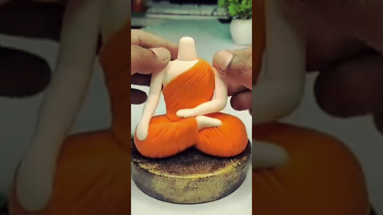 Making Gautam Buddha with Clay#buddha