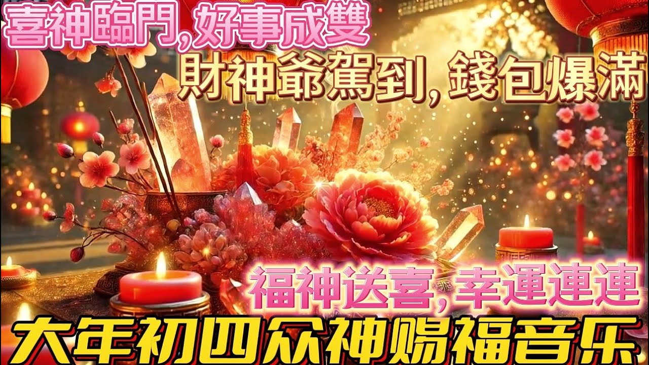 大年初四眾神賜福音樂｜喜神臨門，好事成雙｜財神爺駕到，錢包爆滿｜福神送喜，幸運連連｜吸引力法則調頻能量音樂