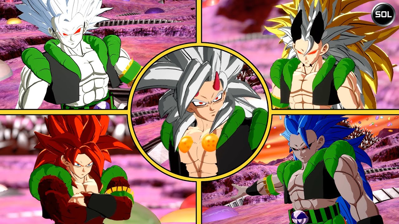 Gogeta AF All 13 Transformation Forms And Skills