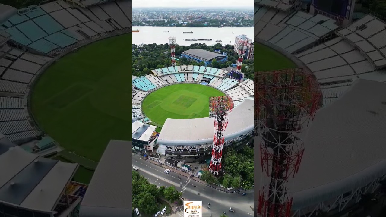 Eden Garden Kolkata #shorts #shortsyt #yt #dronevideo #kolkata #trippinchawla