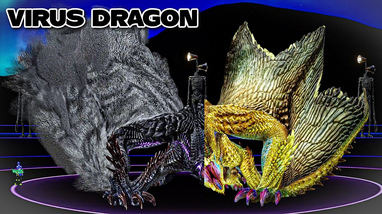 Gore Magala VS. Shagaru Magala | 3D Monster Side-by-Side Comparison 🖤🖤💛💛