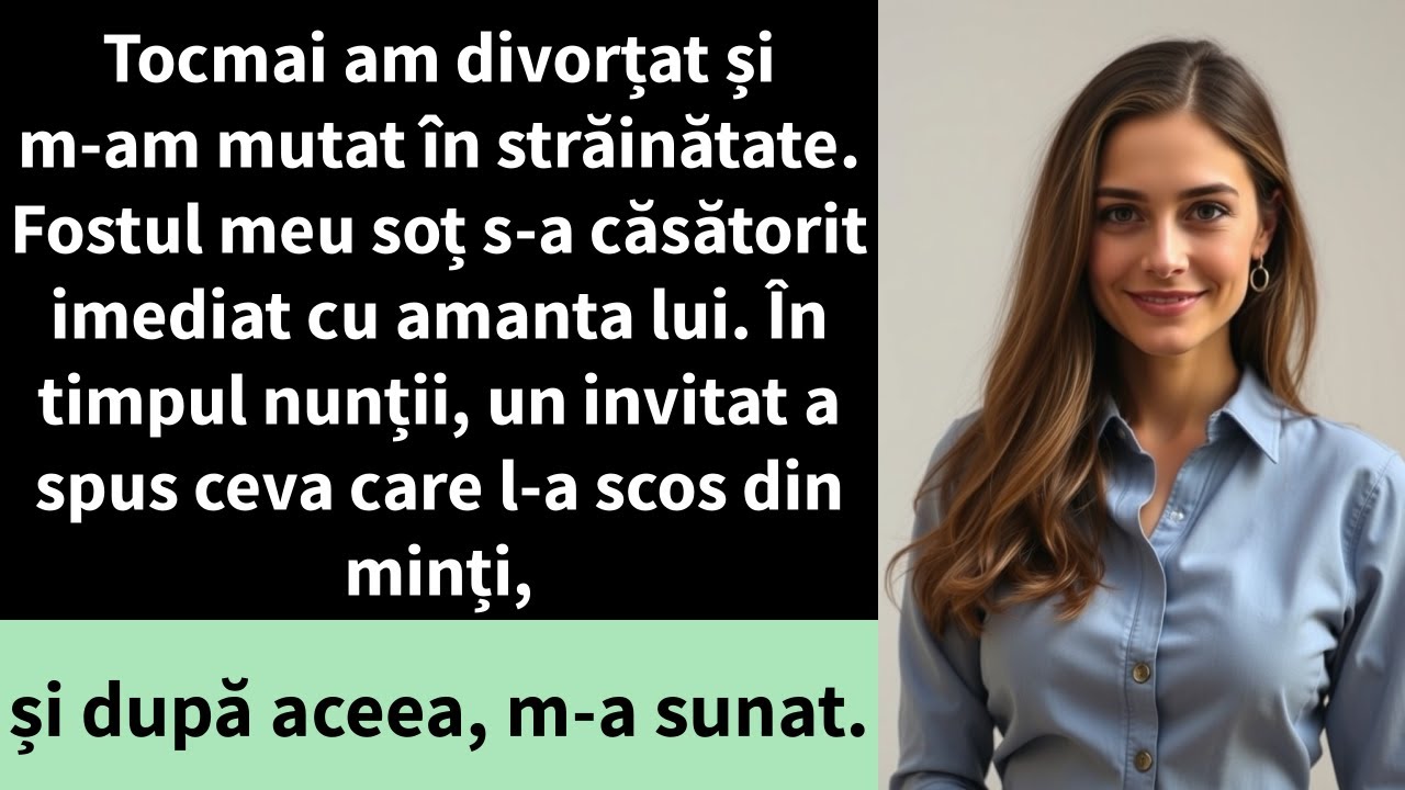 Tocmai am divorțat și m-am mutat în străinătate. Fostul meu soț s-a căsătorit imediat cu amanta lui.