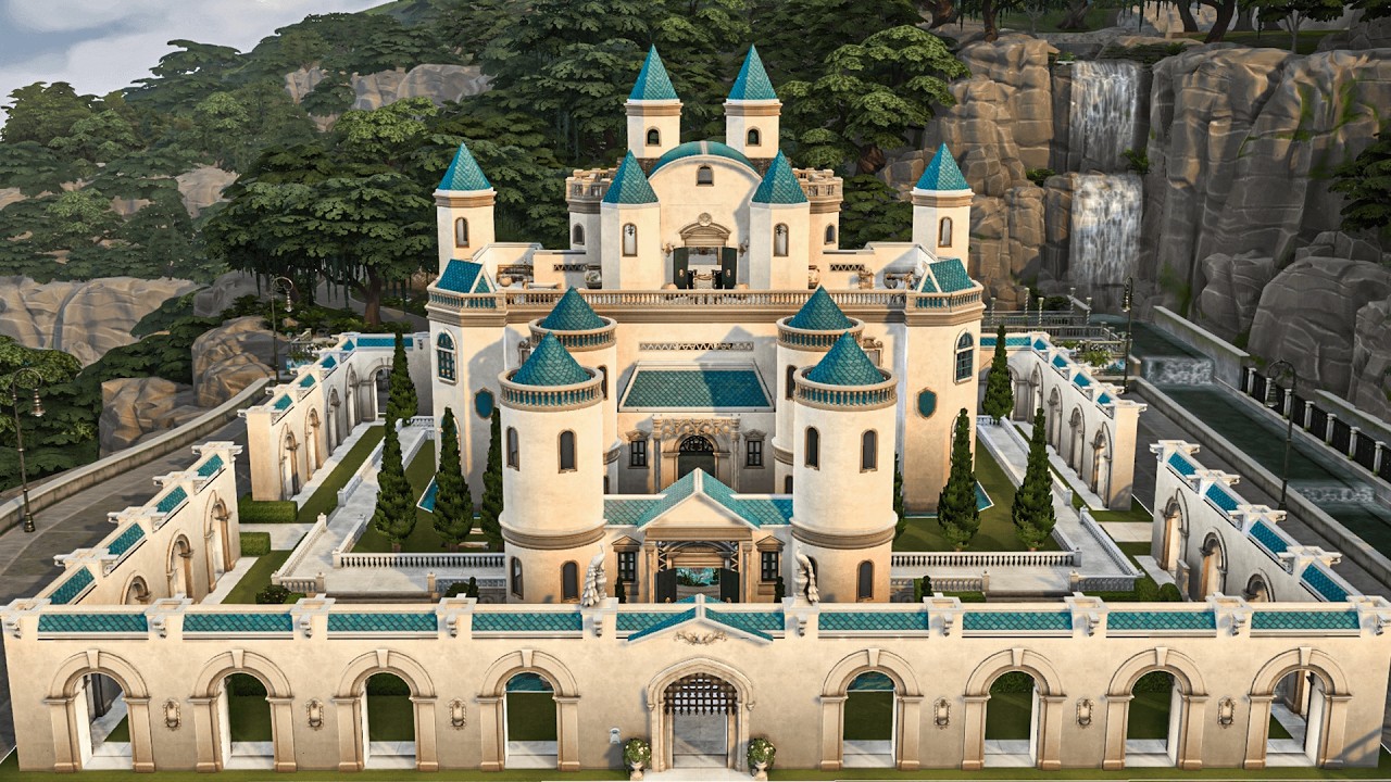 Ultimate Royal Family Palace Castle in the Sims 4 | Speedbuild and Tour | NO CC