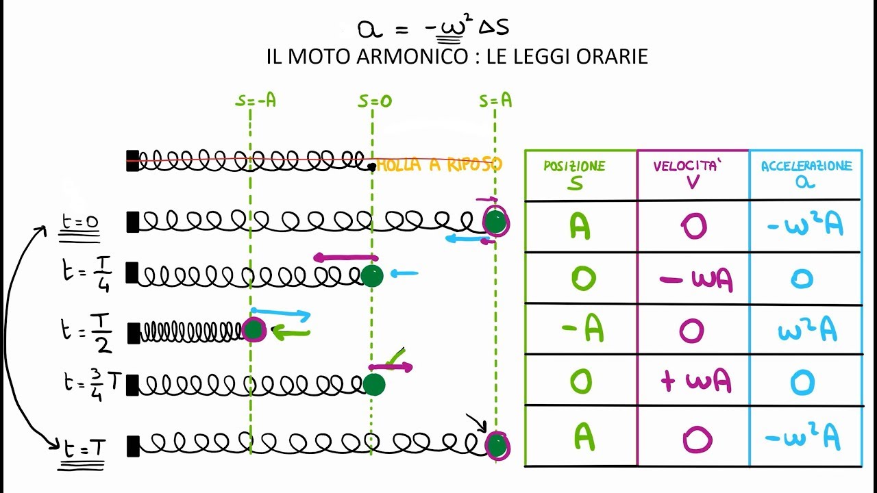 Moto Armonico: Posizione, Velocità ed Accelerazione