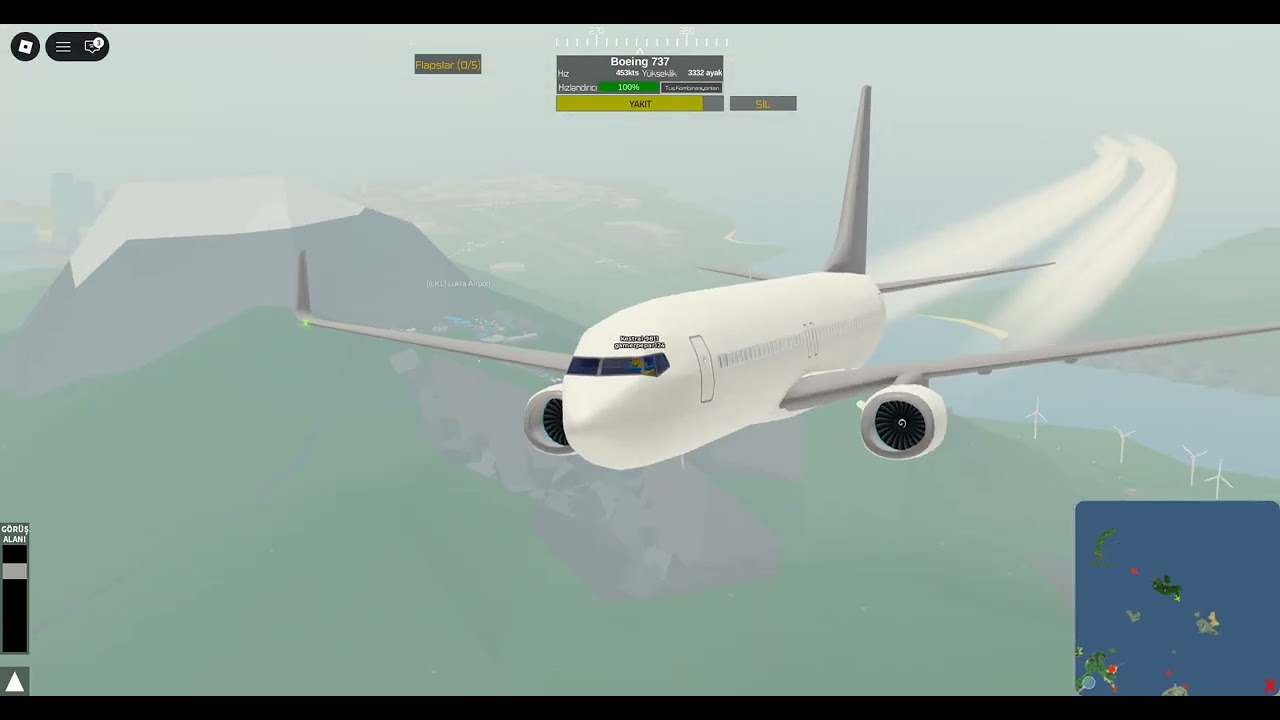 Takeoff The Perth İnternational Airport Landing İn İzolirani Airport With Boeing 737