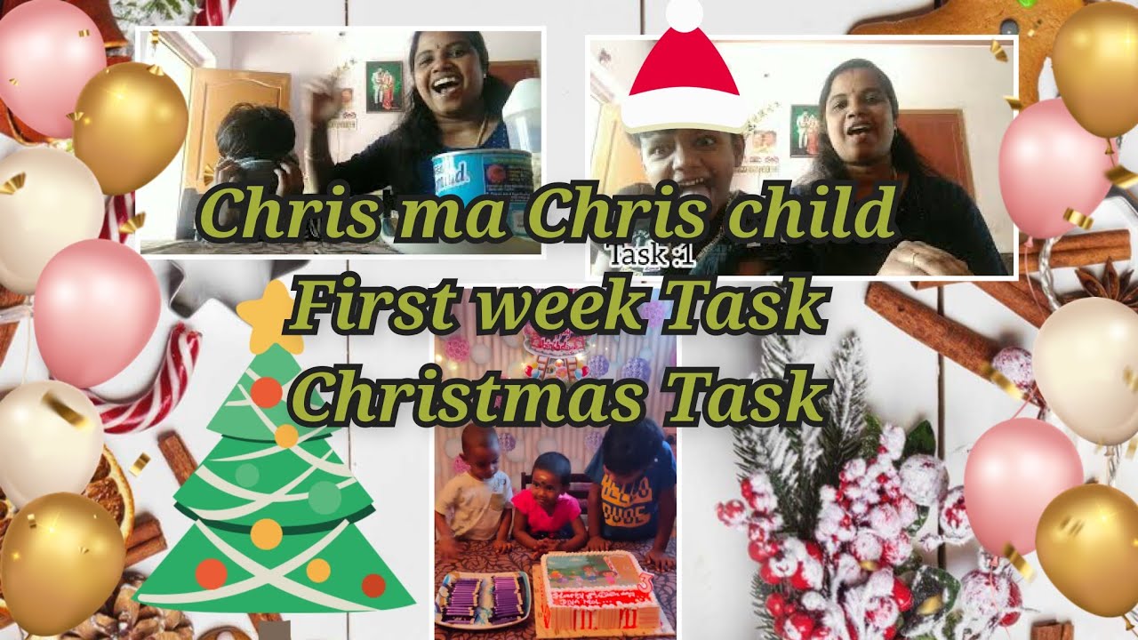 My Chris ma Chris child First Week Task/ Christmas 🎄 Game/ Online Task@diyasworld1044