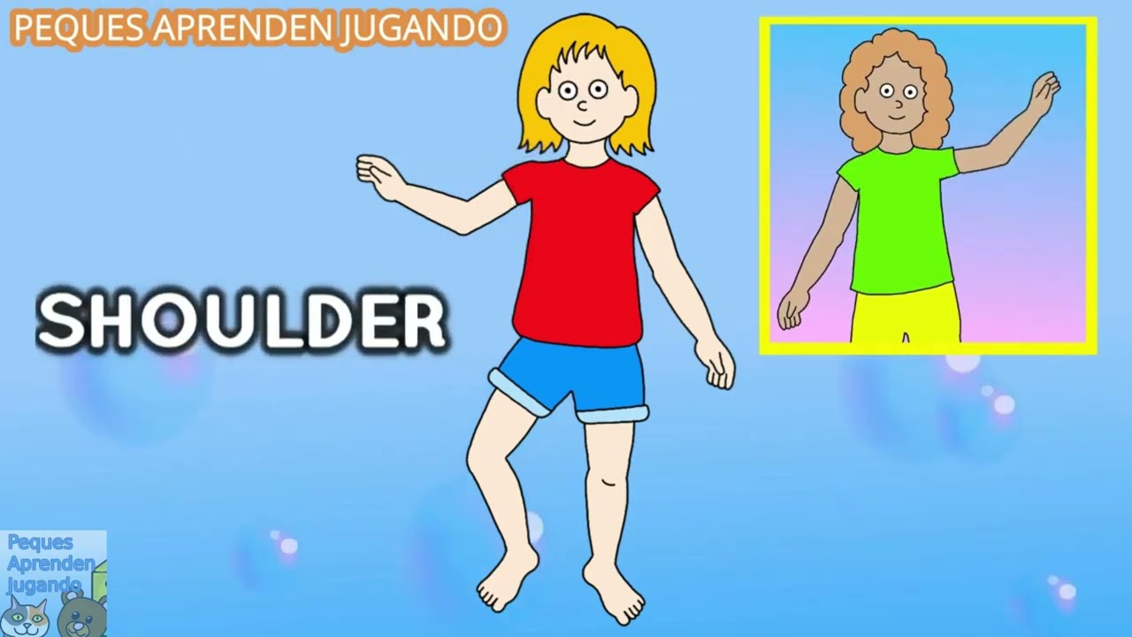 Partes del cuerpo en inglés. Video para niños. Peques Aprenden Jugando