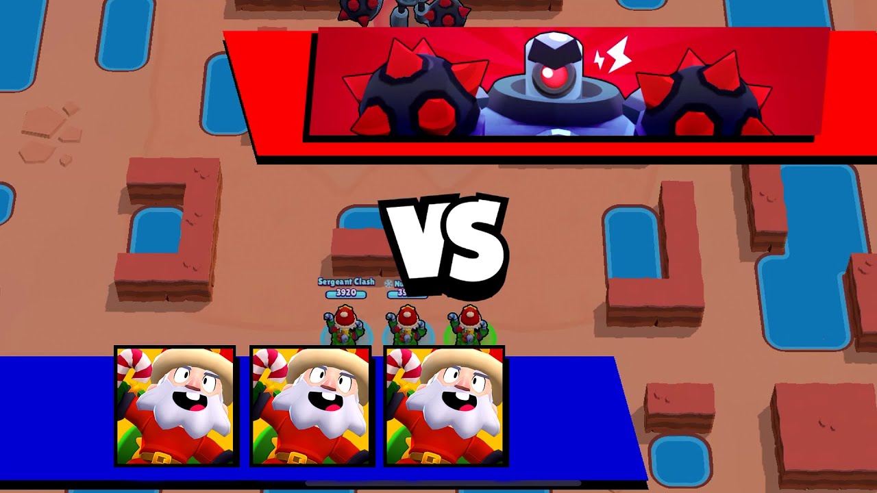 Triple Santa Mike in Boss Fight is OP | Brawl Stars