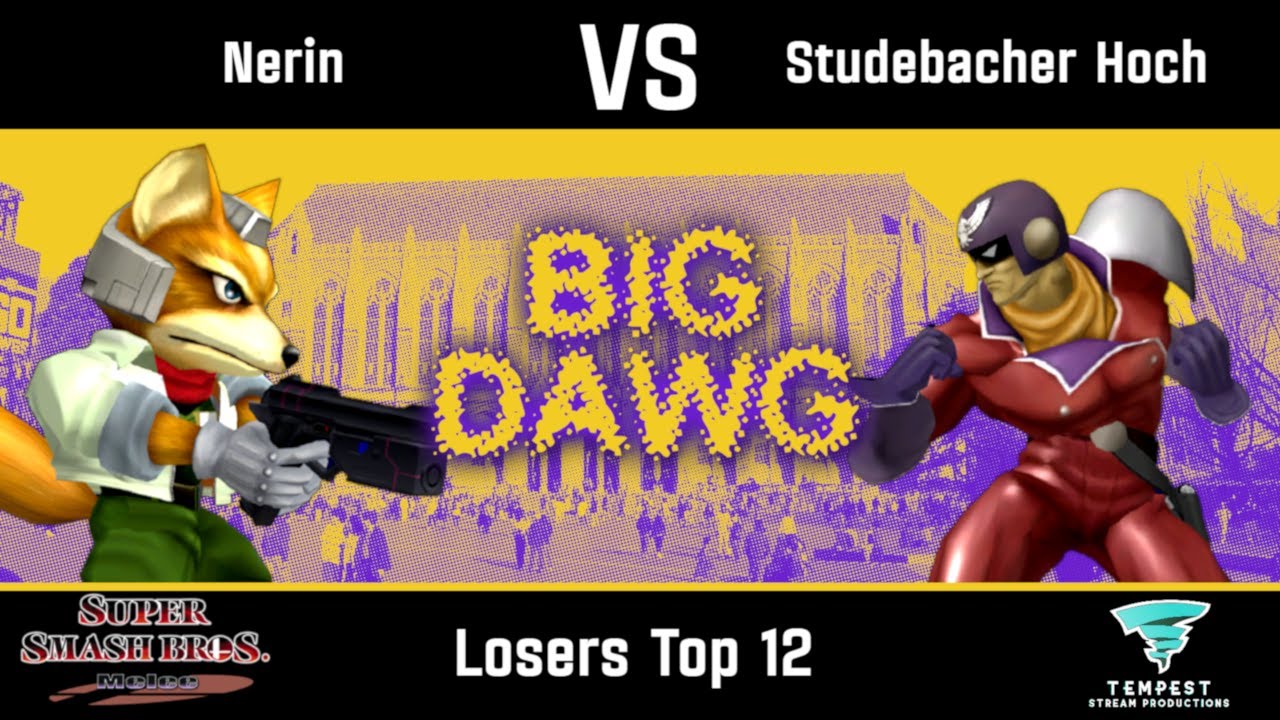 Nerin (Fox) vs Studebacher Hoch (Captain Falcon) - Melee Losers Top 12 -  Big Dawg