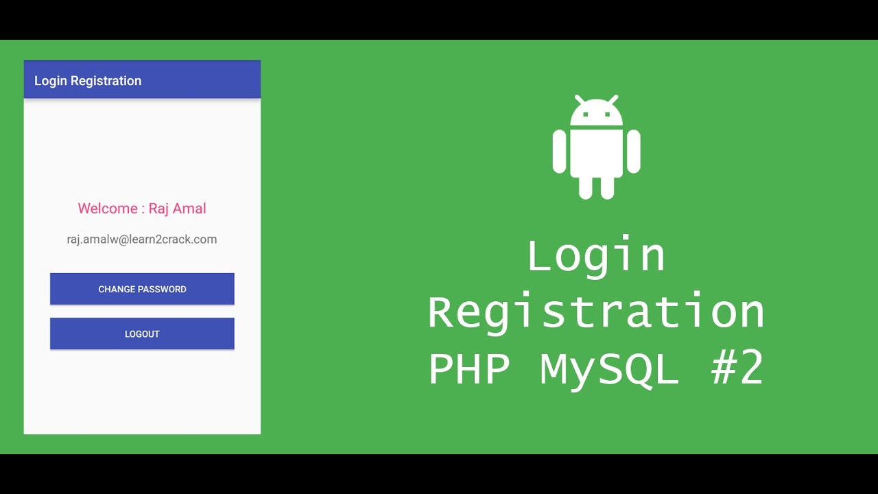 Android Login Registration System with PHP and MySQL - Client #2
