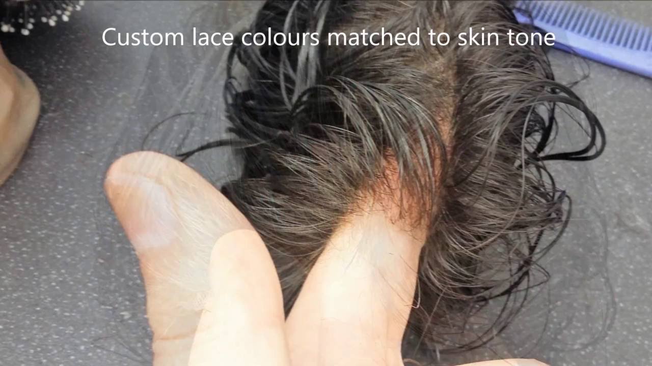 Hair replacement system cut/ blended on Mannequin head