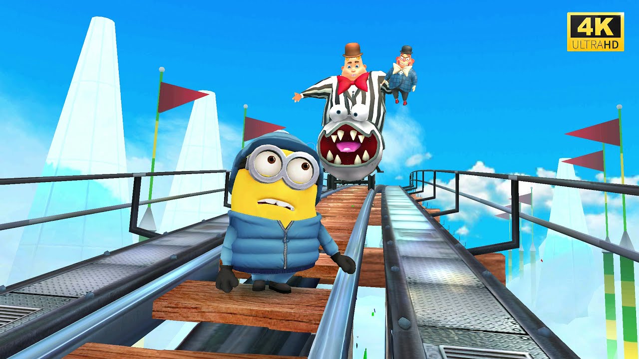 Minion Rush Villaintriloquist Boss Fight with Snowboarder minion
