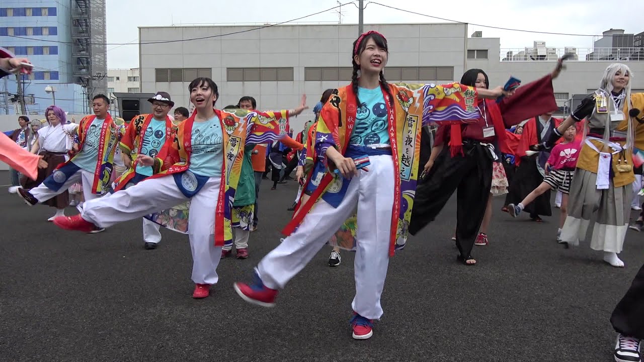 前祭エンディング総踊り『いやさかAKITA』（秋田まるまる愛好会ほか）／雷鳴による初日プログラム繰上／第22回ヤートセ秋田祭2019